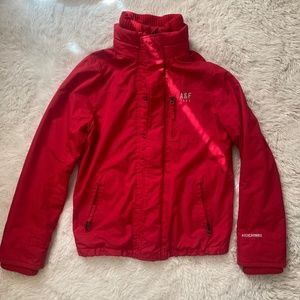 Red Abercrombie and Fitch All Season Weather Warrior Jacket Mens Small